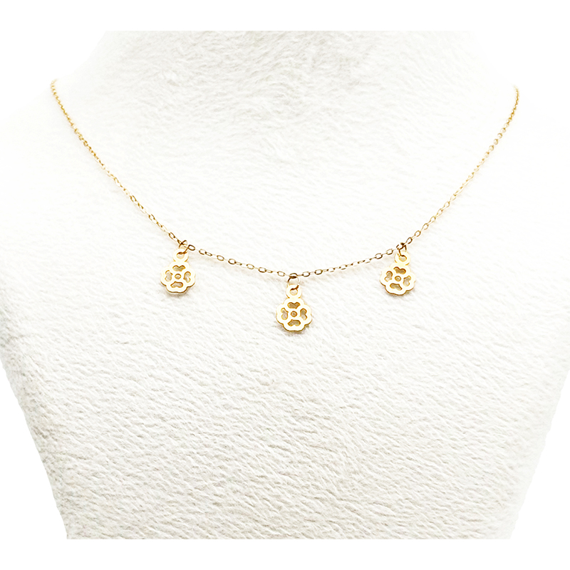 گردنبند طلا زنانه مدل آویز گل