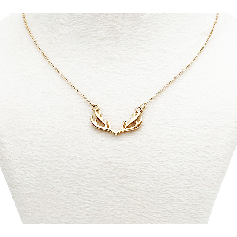 گردنبند طلا زنانه مدل شاخ گوزن