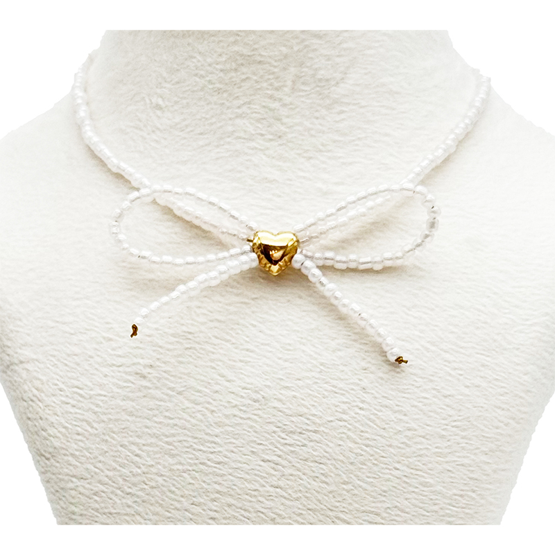 چوکر مهره ای پاپیون قلب