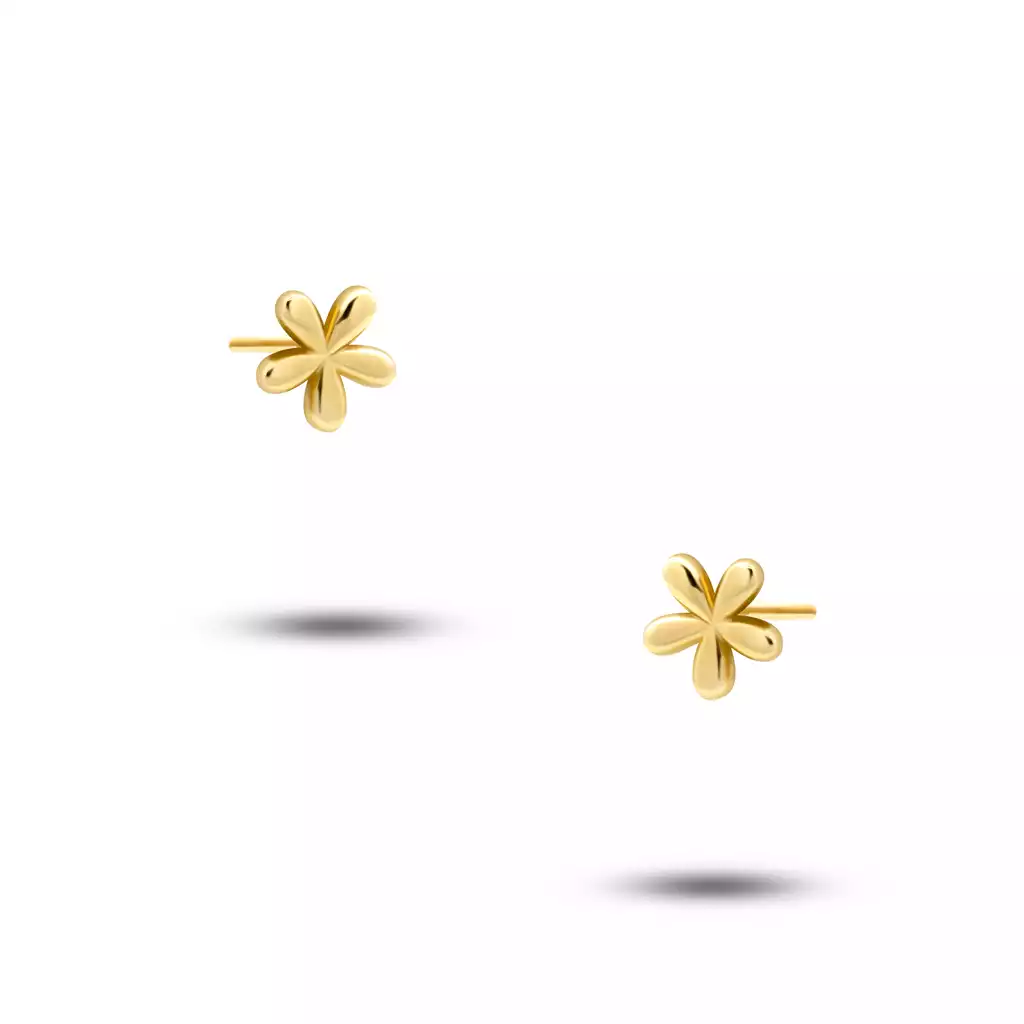 گوشواره طلا میخی گل روژین