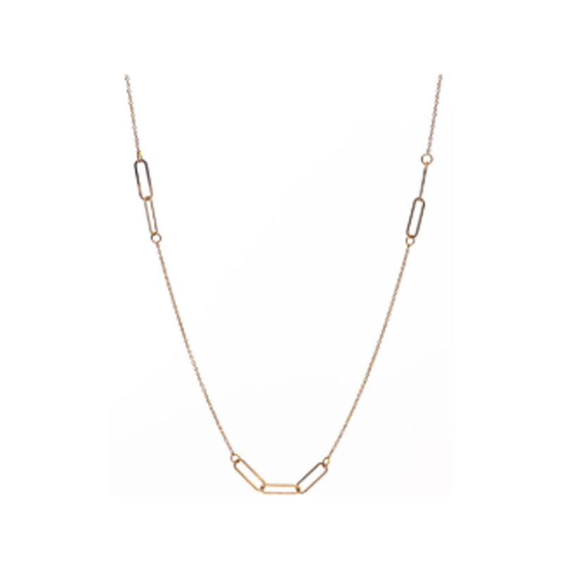 گردنبند طلا زنانه مدل زنجیر و هرمس