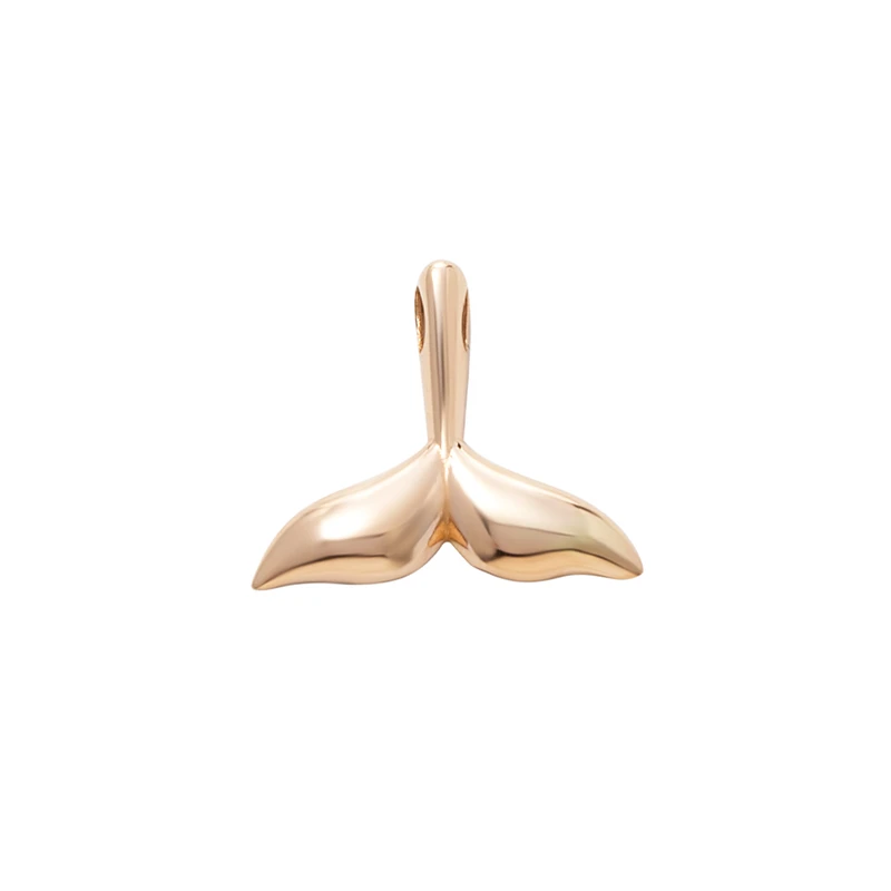 آویز گردنبند طلا 18 عیار زنانه طرح دم وال