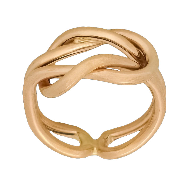 انگشتر بدون نگین طلا 18 عیار مدل Hope کد AZ25-2